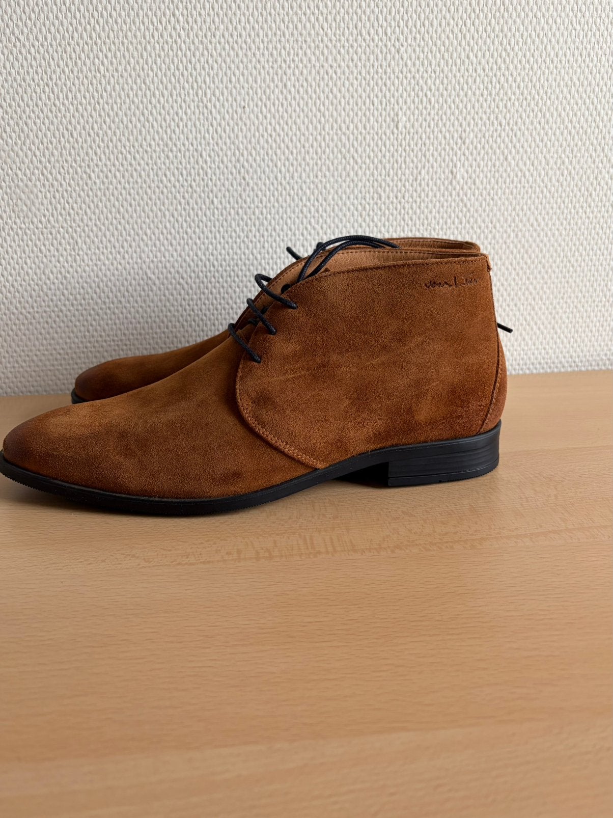 Van Lier schoenen  suede bruin/cognac  maat 43, Ophalen of Verzenden, Zo goed als nieuw, Bruin