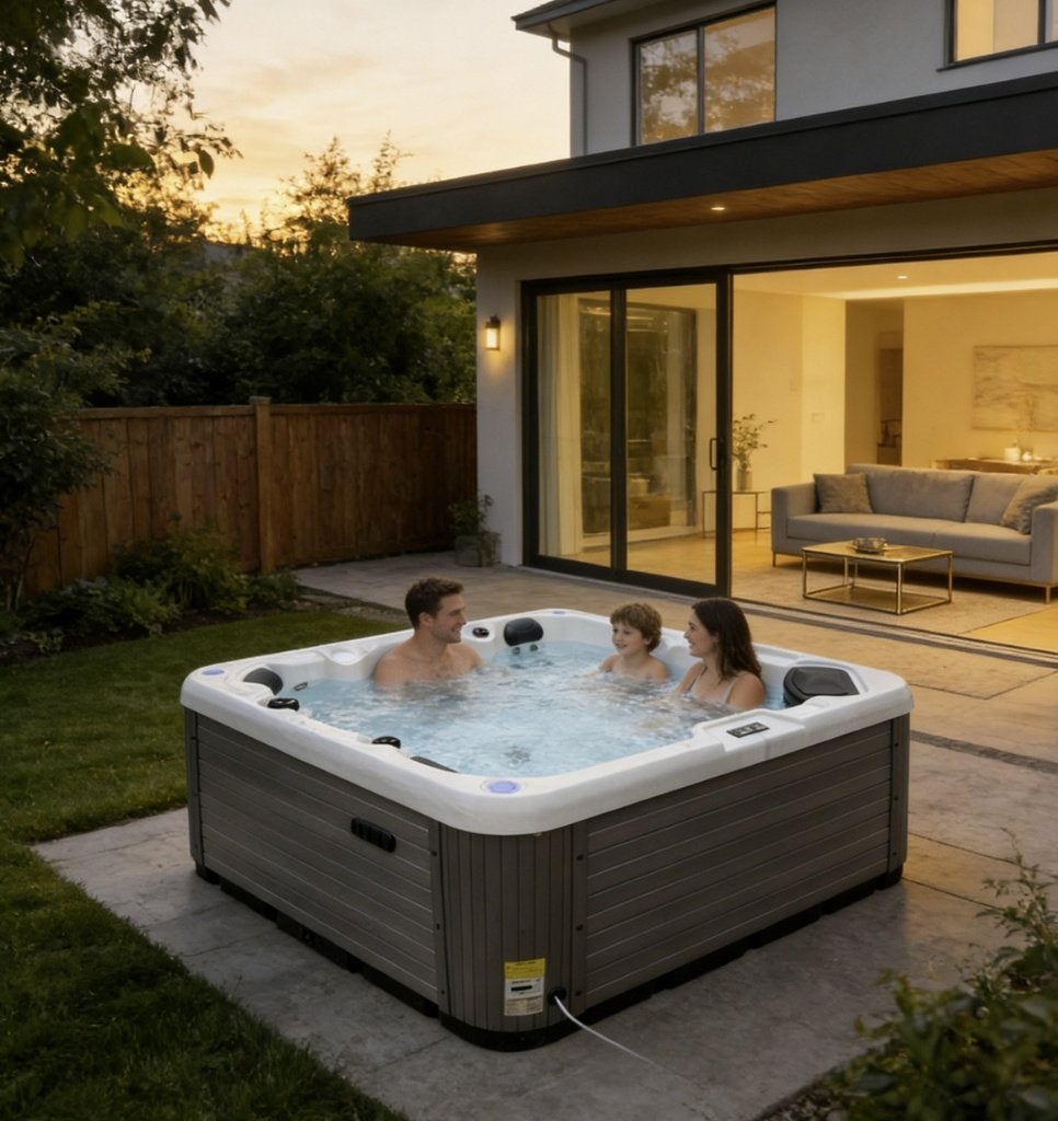 Nieuwe 5-persoons jacuzzi | Balboa | 2 ligplaatsen, Ophalen of Verzenden, Nieuw