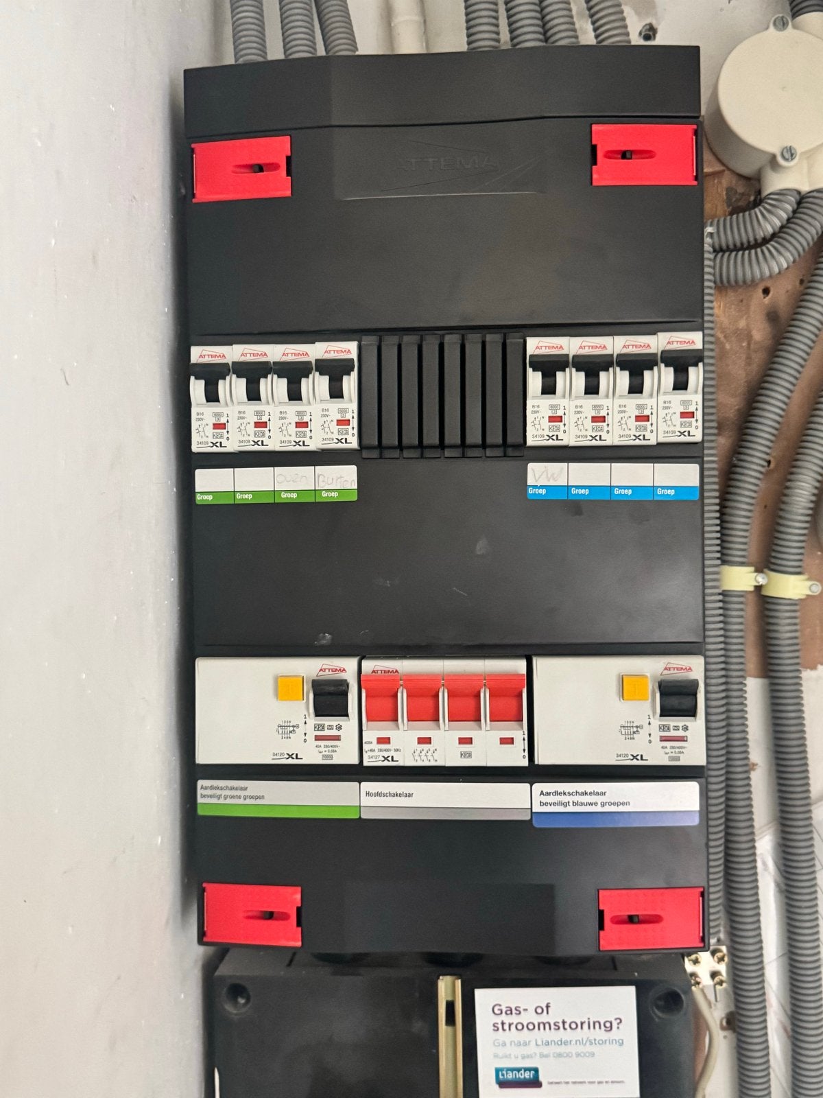Attema Groepenkast met Aardlekschakelaars en Hoofdschakelaar, Ophalen, Overige typen, Attema, 1113ka