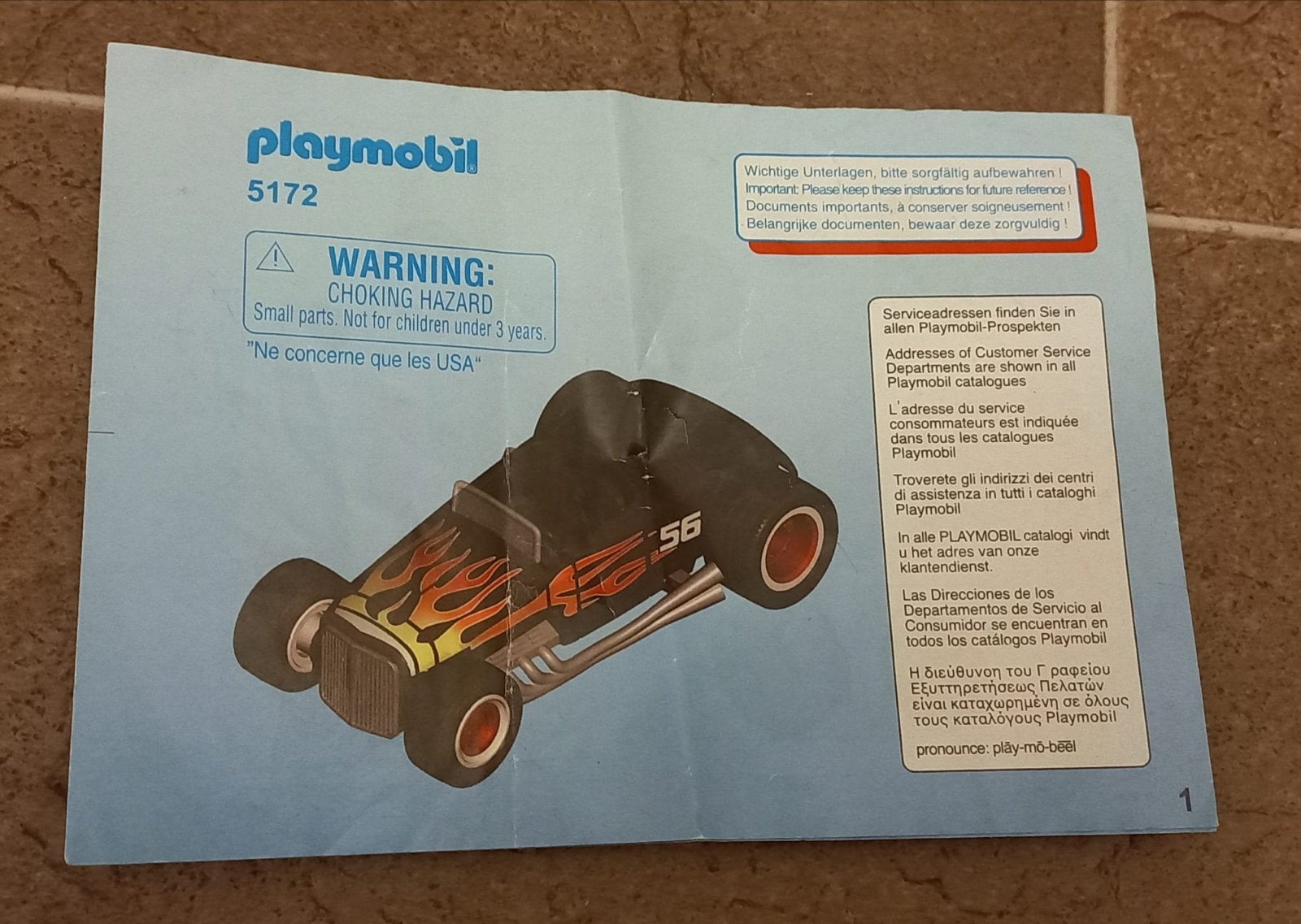 Playmobil 5172 Hot Rod met Coureur en Accessoires, Ophalen, Zo goed als nieuw, Jongen of Meisje