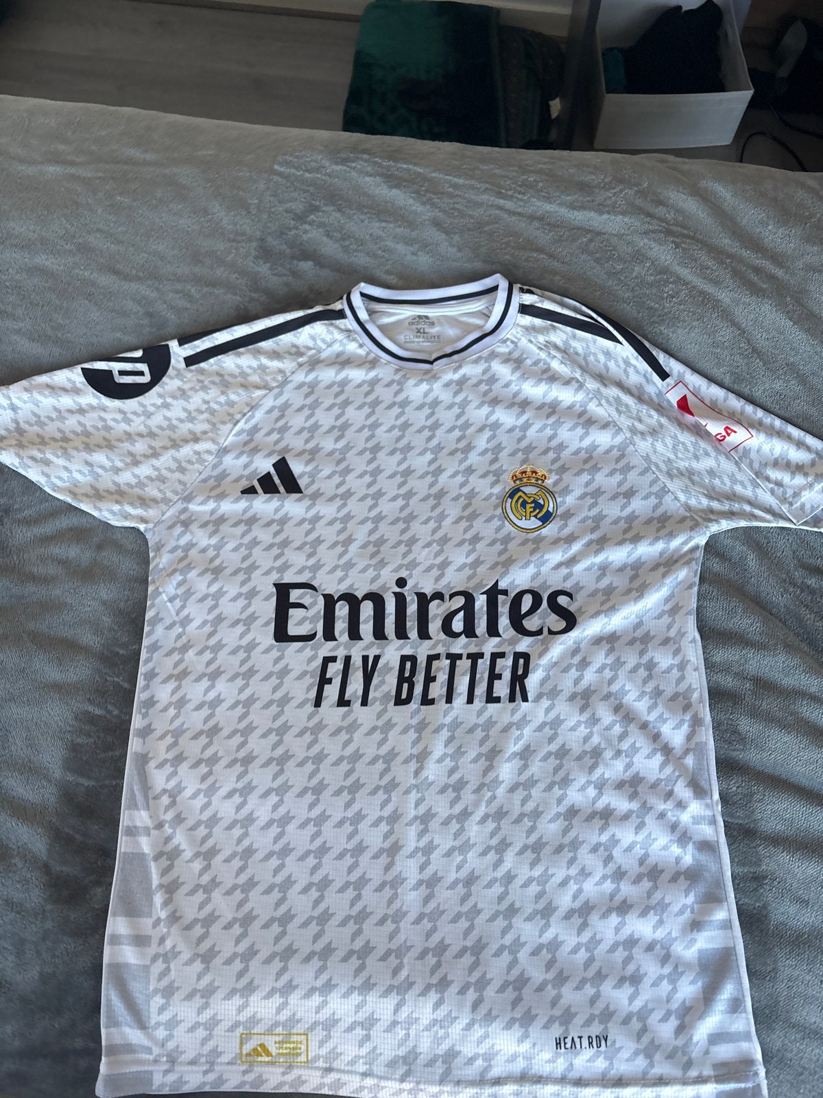 Real Madrid Mbappé Thuisshirt 24/25  - Nummer 9, Kleding | Heren, Wit, Maat 56/58 (XL), Ophalen of Verzenden, Zo goed als nieuw