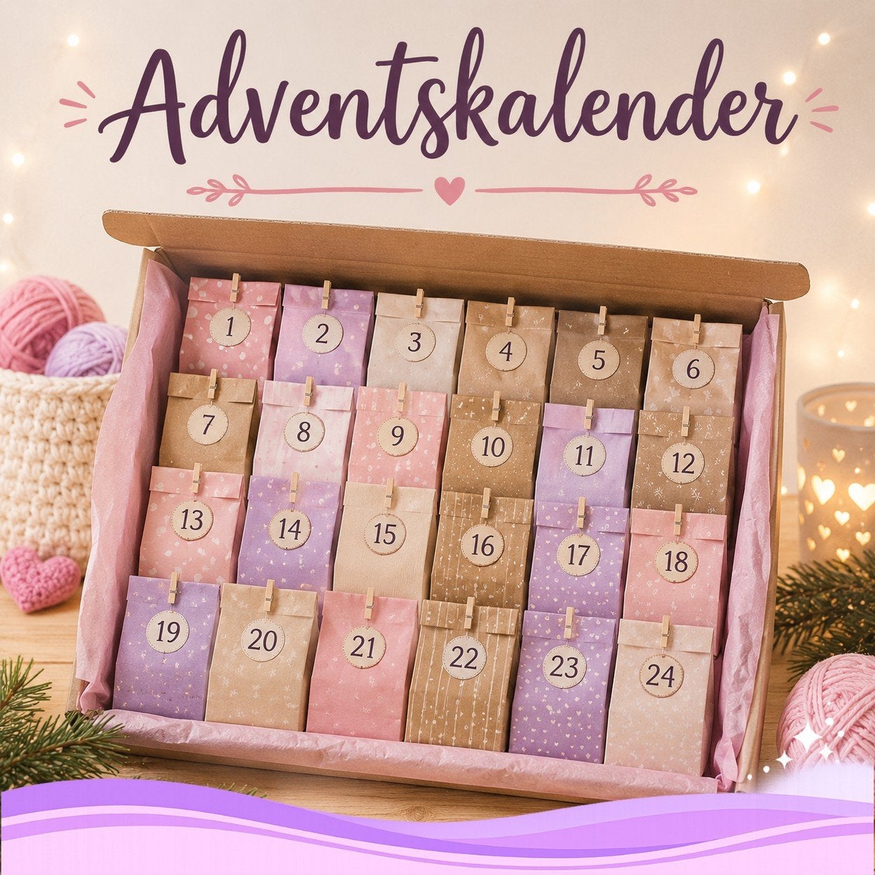 ️ Adventskalender ️, Verzenden, Nieuw, Haken, Wol of Garen