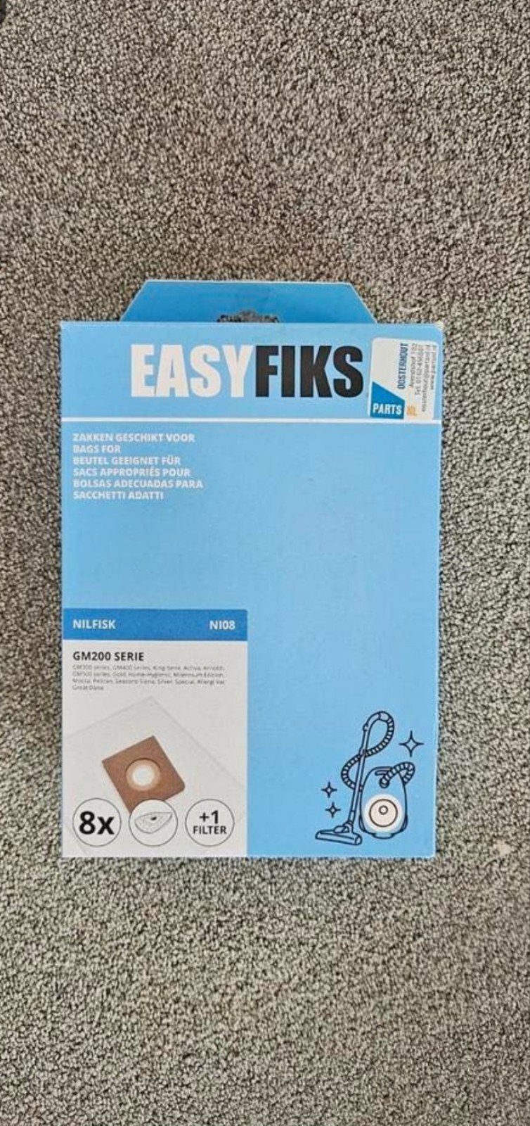 Stofzuiger zakken. Nilfisk. Nieuw in doos. Inclusief filter, Witgoed en Apparatuur, Onderdelen en Toebehoren, Ophalen of Verzenden