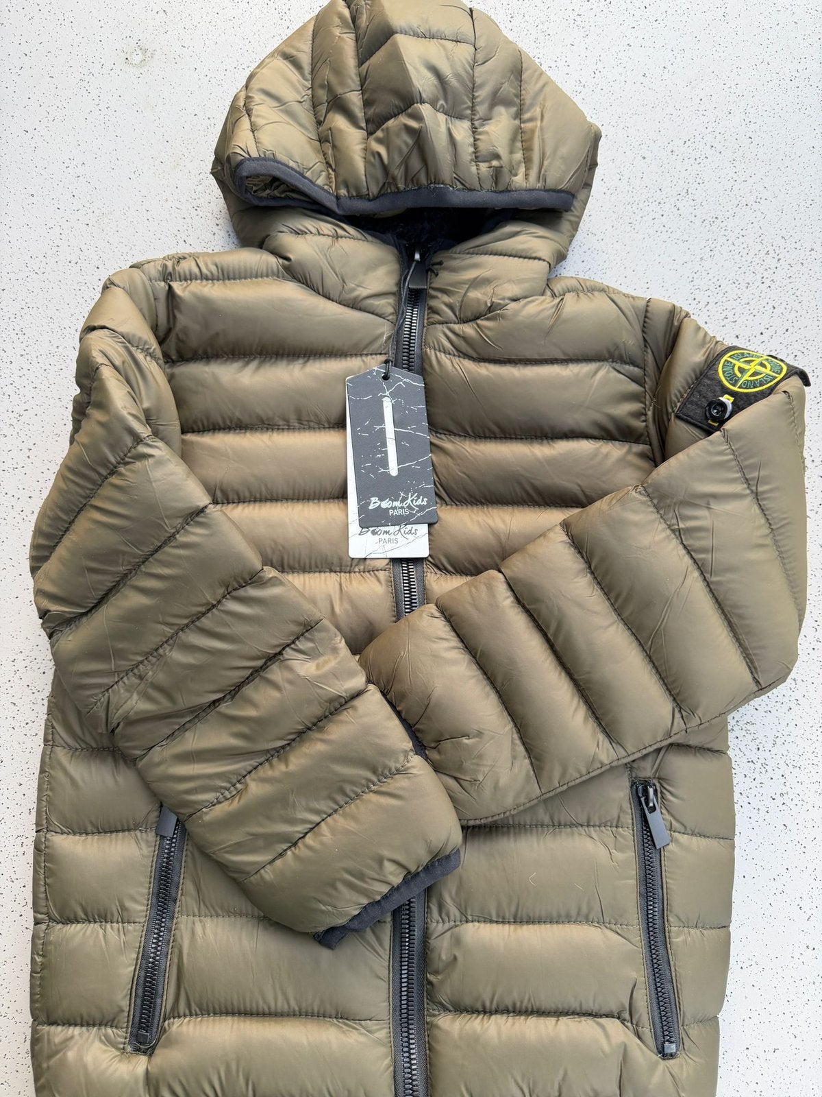 Stone island kinder jassen, Kleding | Heren, Ophalen of Verzenden, Zo goed als nieuw, Overige maten, Zwart