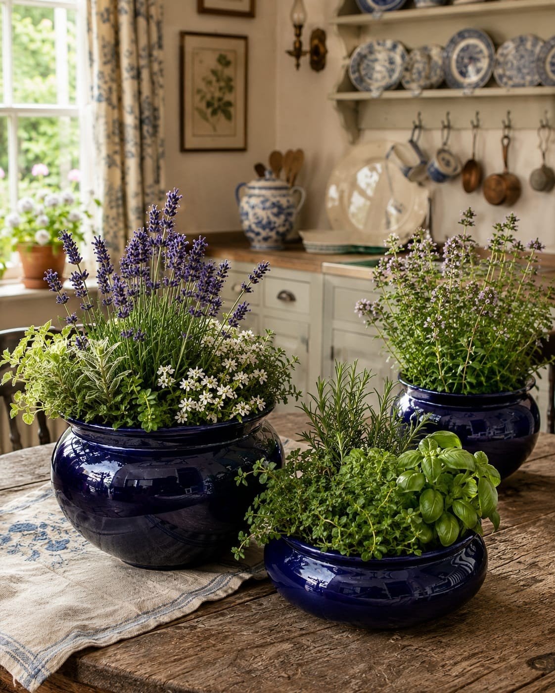 Set van 3 exclusieve plantenpotten - Pools aardewerk, Ophalen, Rond, Binnen, Aardewerk