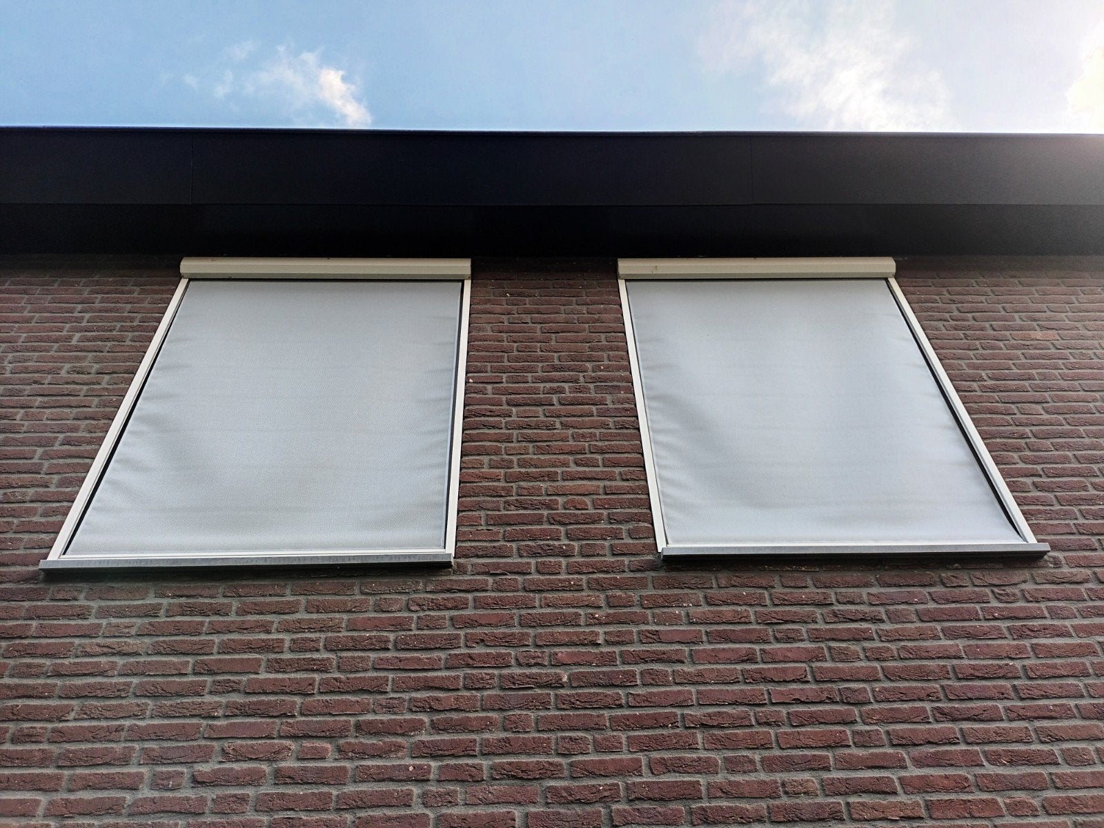 3x screen screens met handbediening zonwering hand bediening, Ophalen, Gebruikt, 100 tot 150 cm, 150 tot 200 cm