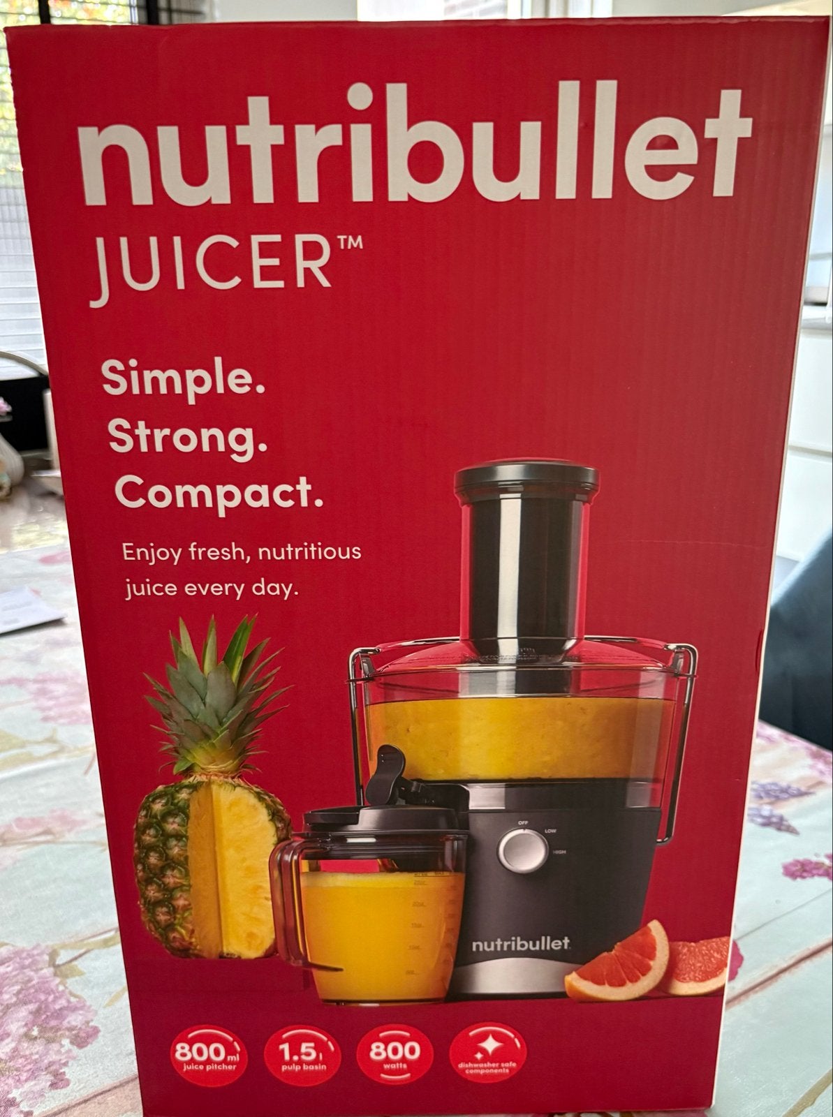 Nutribullet Juicer - Eenvoudig, Krachtig, Compact, Witgoed en Apparatuur, Ophalen of Verzenden, Nieuw, Elektrisch, Sapcentrifuge