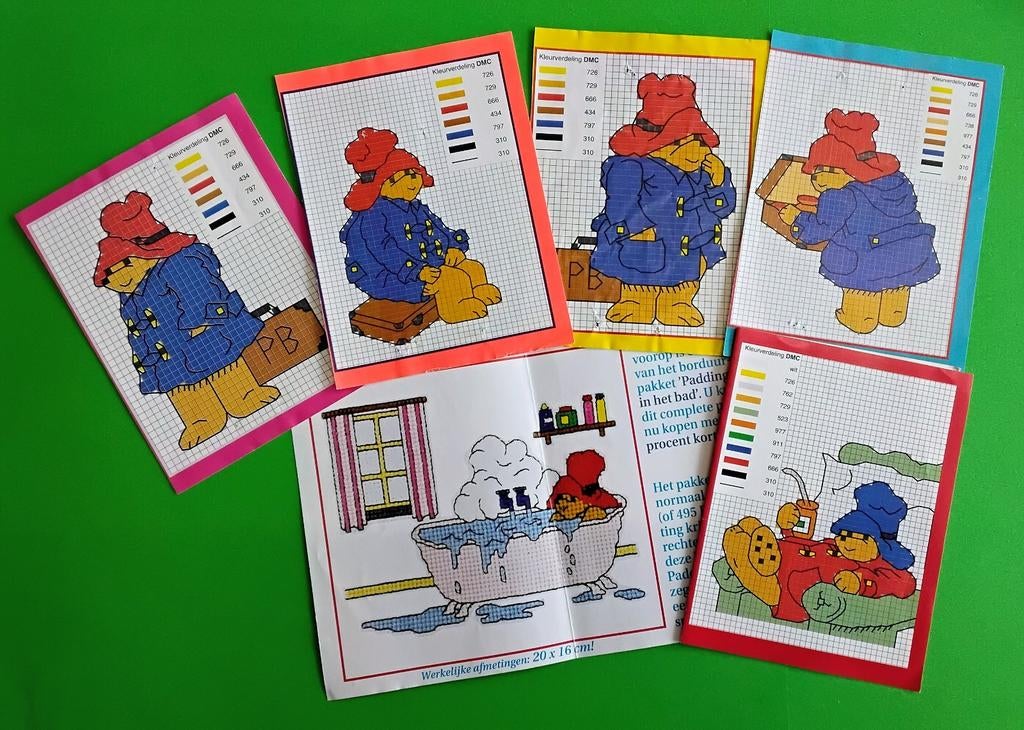 Borduurpatronen "Paddington Bear", Verzenden, Gebruikt, Handborduren, Patroon