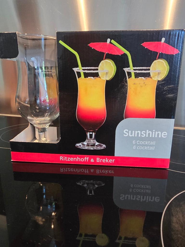 Ritzenhoff & Breker Sunshine Cocktailglazen - Set van 6, Nieuw, Ophalen of Verzenden, Overige merken, Glas
