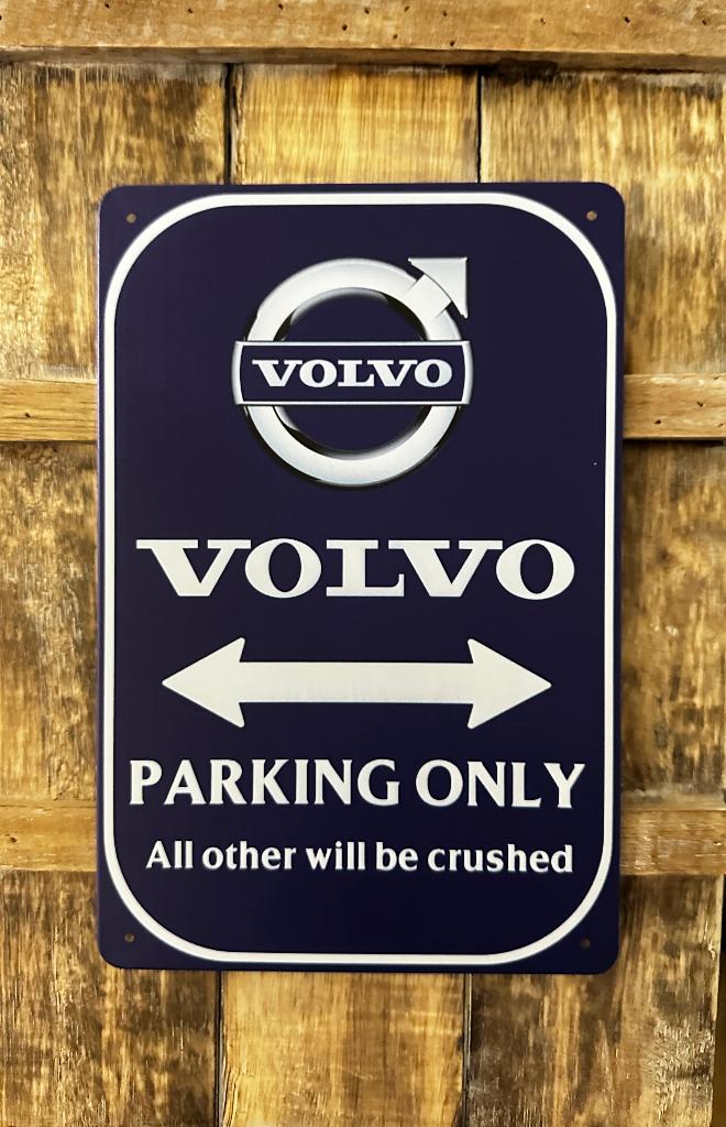 Volvo Parking Only reclamebord van metaal wandbord decoratie, Ophalen of Verzenden, Nieuw, Auto's