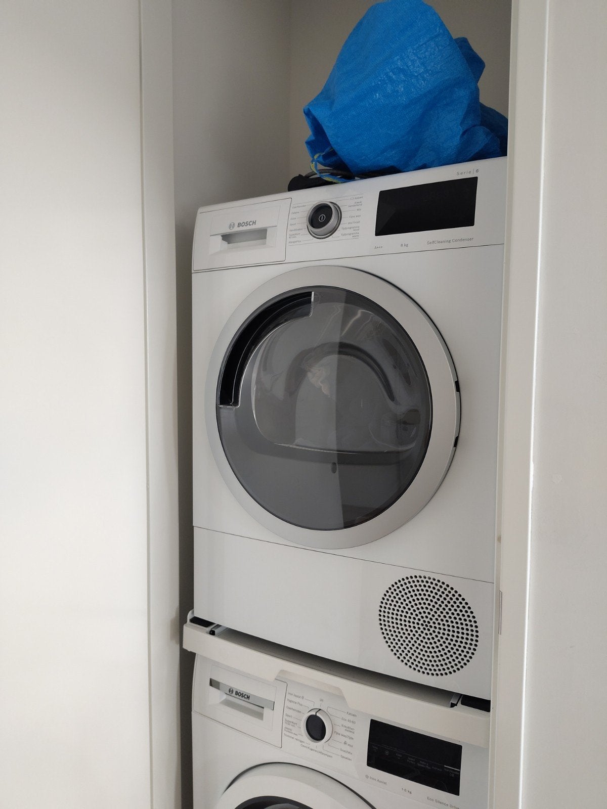 Bosch Serie 6 warmtepompdroger 8 kg, Ophalen, 8 tot 10 kg, Zo goed als nieuw, 85 tot 90 cm