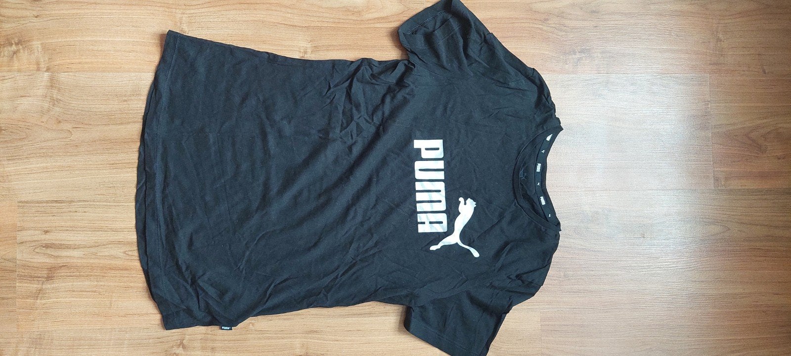 Puma T-shirt zwart met wit logo maat 176, Kinderen en Baby's, Kinderkleding | Maat 176, Ophalen of Verzenden, Puma, Jongen of Meisje