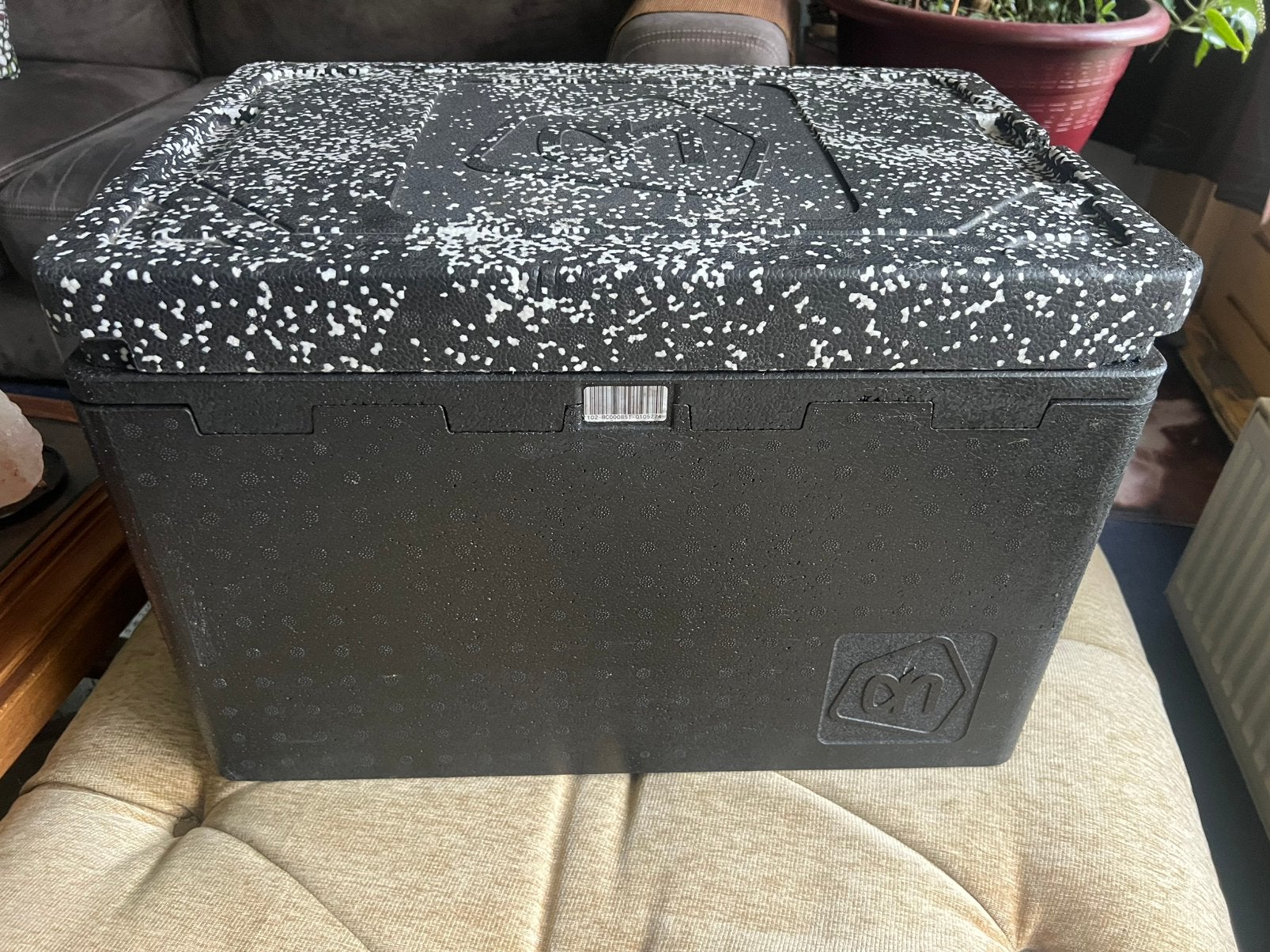 Zwarte AH Thermobox / Isolatiebox / Koelbox., Ophalen of Verzenden, Zo goed als nieuw, Koelbox, Koelelement