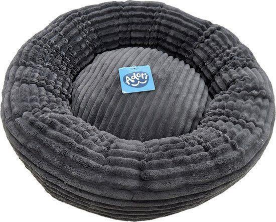 Kattenmand rond donut ribstof antraciet 50 cm nu € 12,95, Dieren en Toebehoren, Kattenmanden, ., Nieuw, Ophalen of Verzenden, Pluche