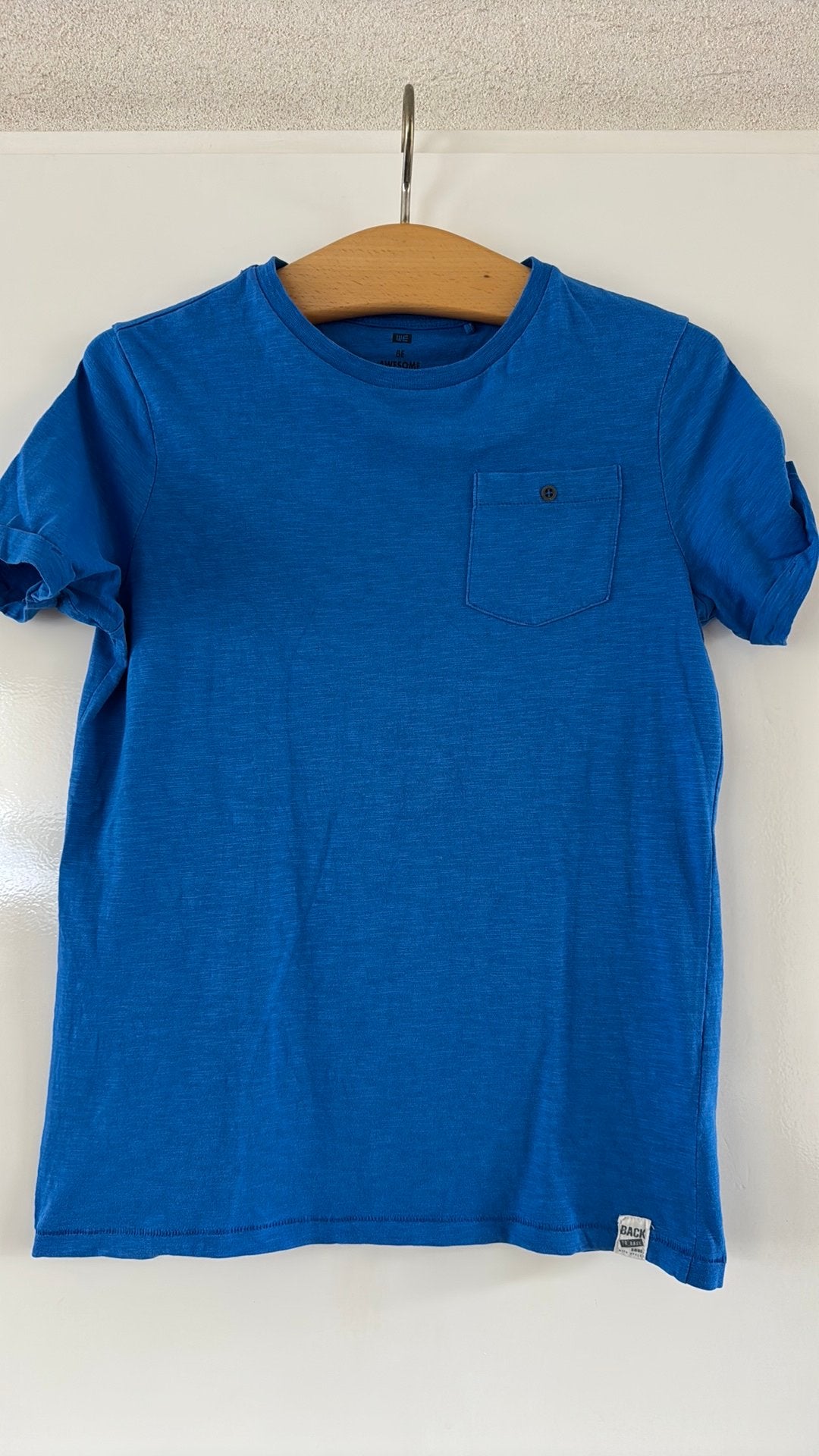 Net blauw t shirt maat 158/164, Kinderen en Baby's, Kinderkleding | Maat 158, Ophalen of Verzenden, Zo goed als nieuw, Jongen