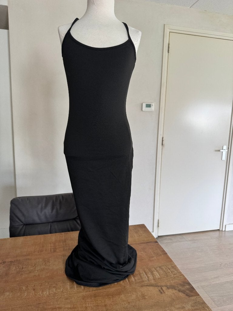 SHEIN enkellange jurk zwart nieuw maat XS DW, Zwart, Nieuw, Ophalen of Verzenden, Maat 34 (XS) of kleiner