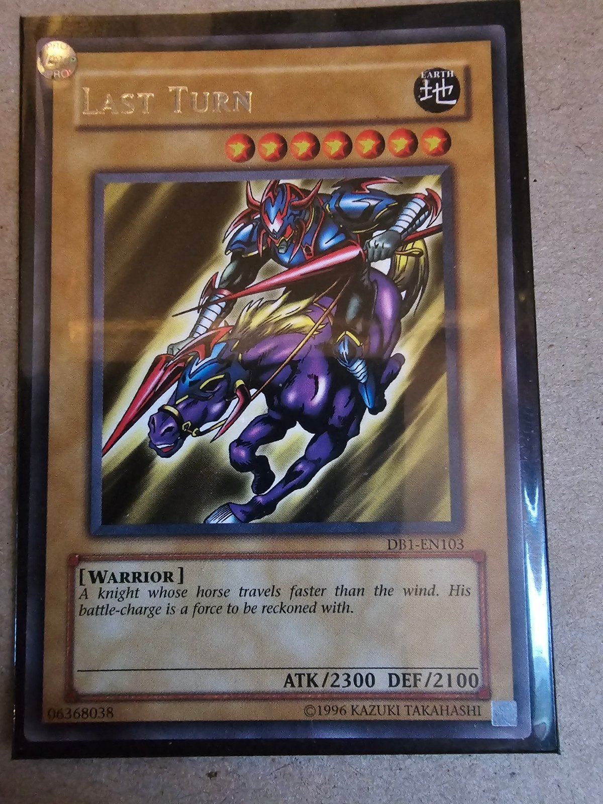 Gaia The Fierce Knight - Misprint (Last Turn) DB1-EN103, Verzenden, Zo goed als nieuw, Losse kaart, Foil