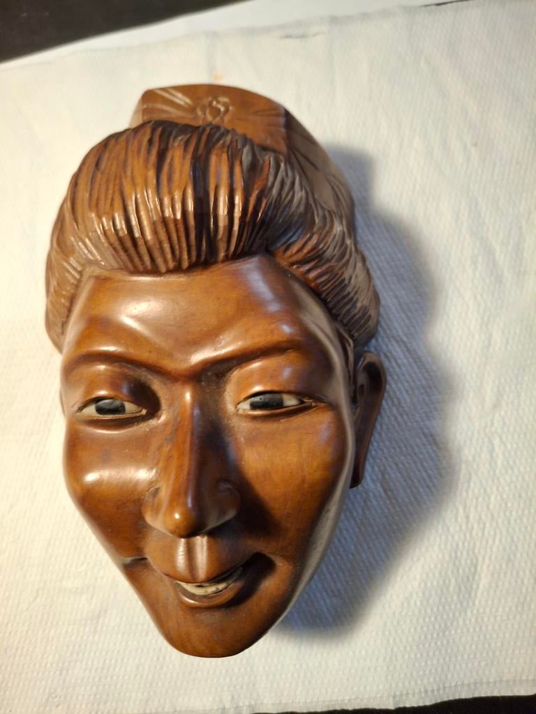 Vintage Houten Javaans Masker, Ophalen of Verzenden