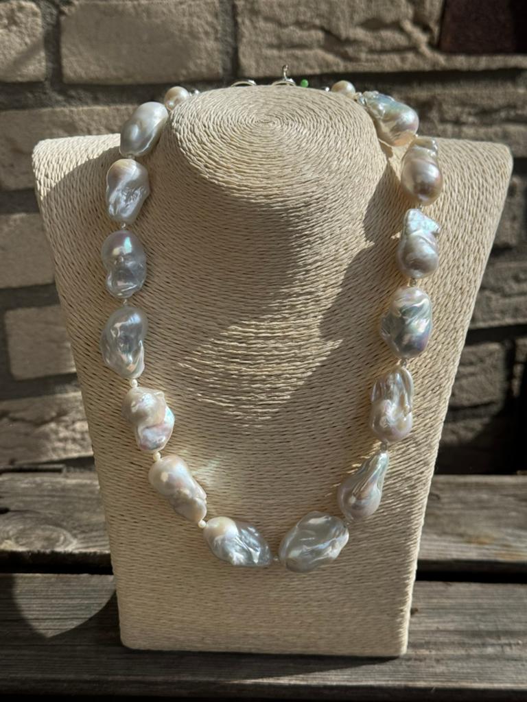 witte Barok Parel ketting, Ophalen of Verzenden, Nieuw