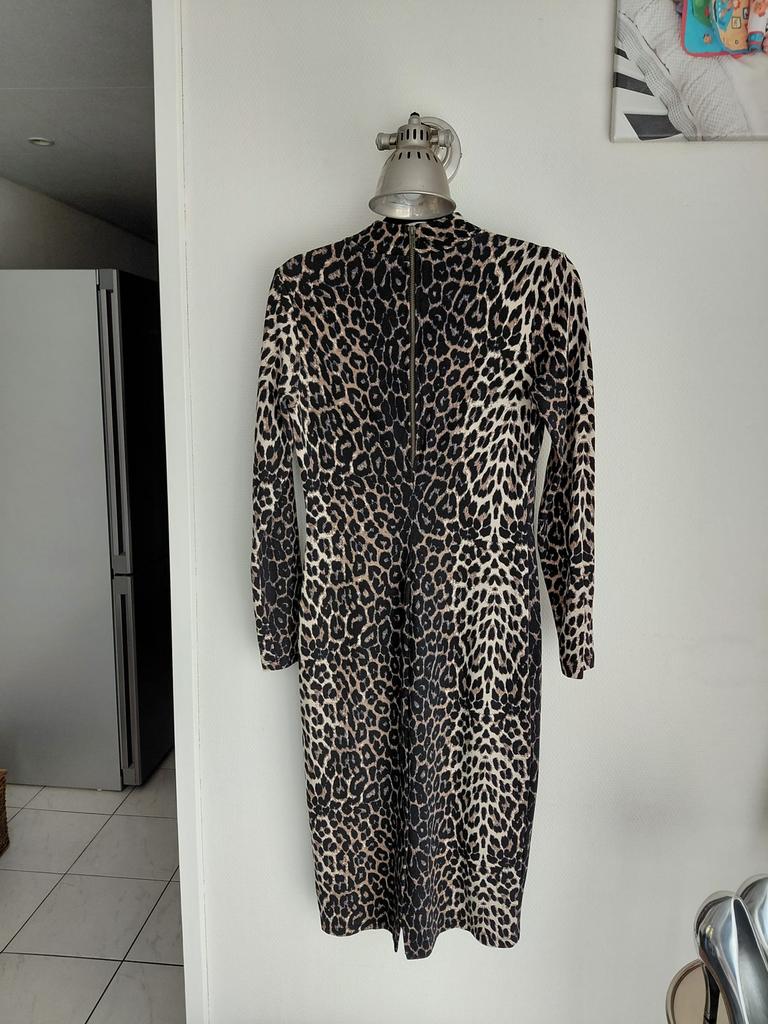 Alix the label lange jurk leopard maat m als nieuw, Maat 38/40 (M), Zwart, Ophalen of Verzenden, Zo goed als nieuw