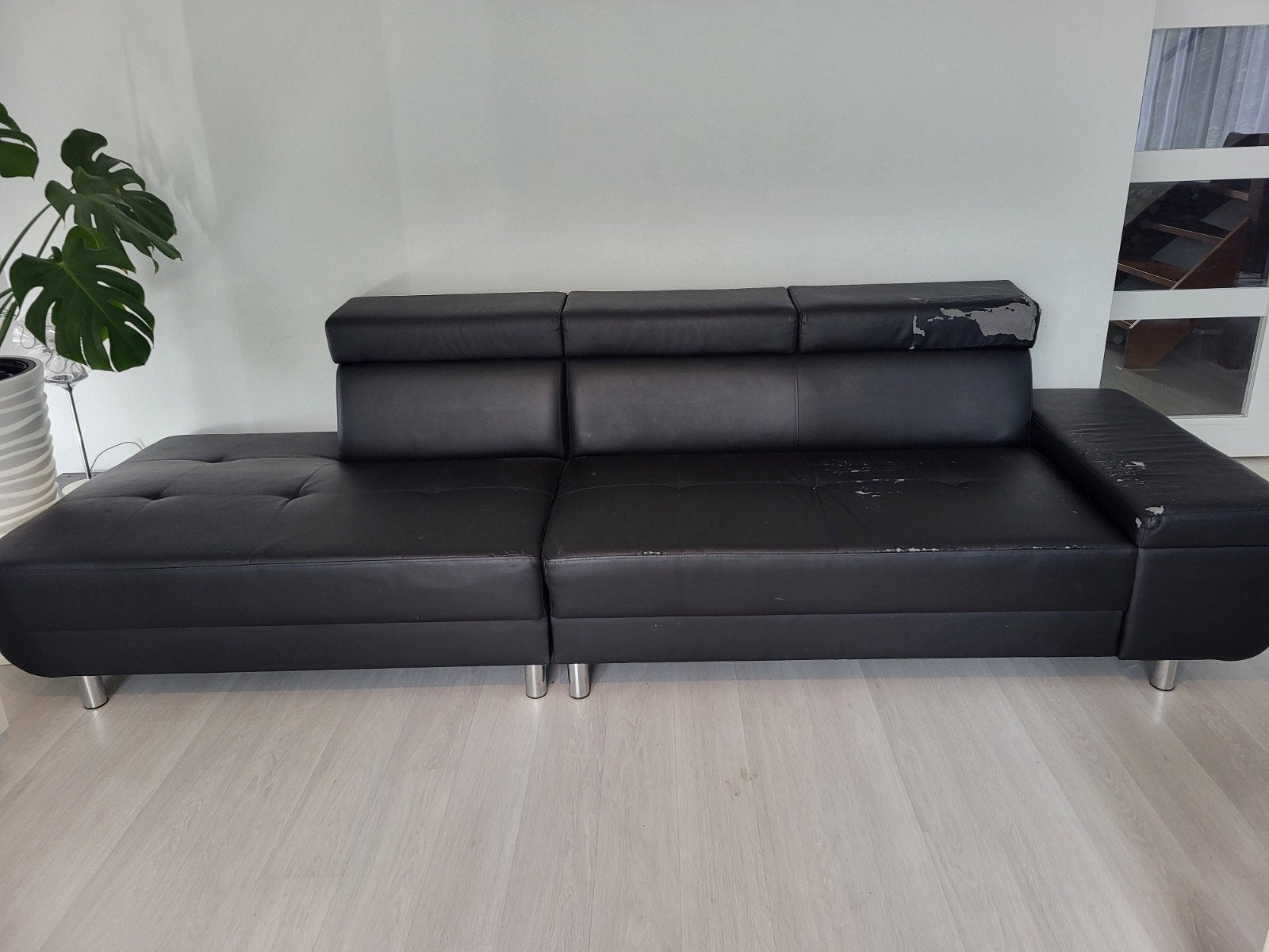 4 zit bank + 5 zit bank, Ophalen, Kunststof, Gebruikt, Hoekbank