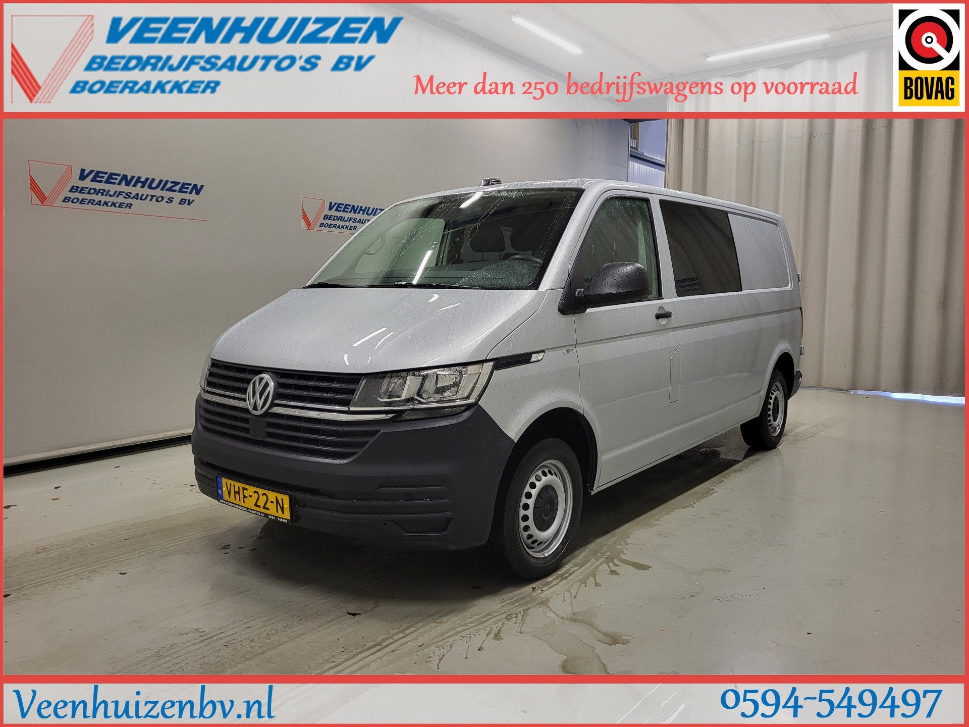 Volkswagen Transporter 2.0TDI L2/H1 Dubbele Cabine Euro 6!, Voorwielaandrijving, Gebruikt, Euro 6, 4 cilinders