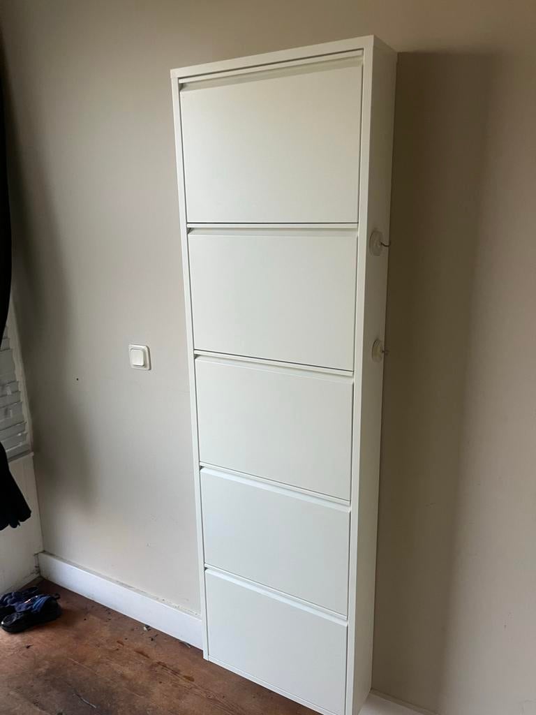 Witte schoenenkast voor wandmontage, lichte gebruiksschade, Ophalen of Verzenden, Gebruikt