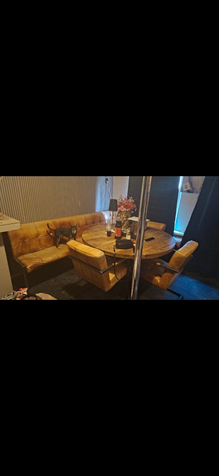 eetkamerbank en 3 stoelen, Ophalen
