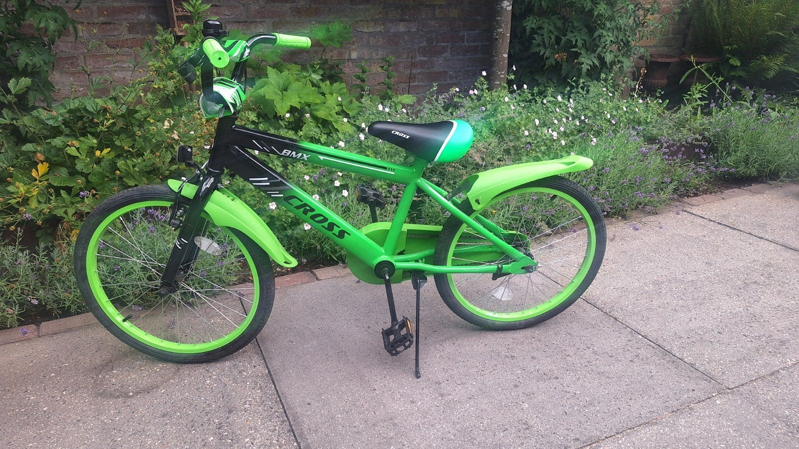Cross BMX kinderfiets 20 inch – Groen/Zwart, Fietsen en Brommers, Fietsen | Crossfietsen en BMX, Terugtraprem, Staal, Ophalen of Verzenden