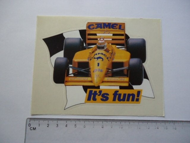 sticker oud SENNA Formule 1 CAMEL f1 f-1 formula One elf, Verzenden, Zo goed als nieuw, Bedrijf of Vereniging