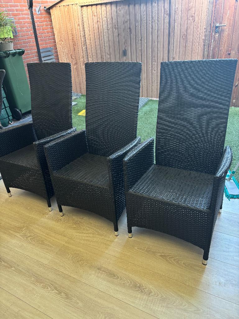 verstelbare tuinstoelen en schommelstoel, Ophalen of Verzenden, Gebruikt, Kunststof