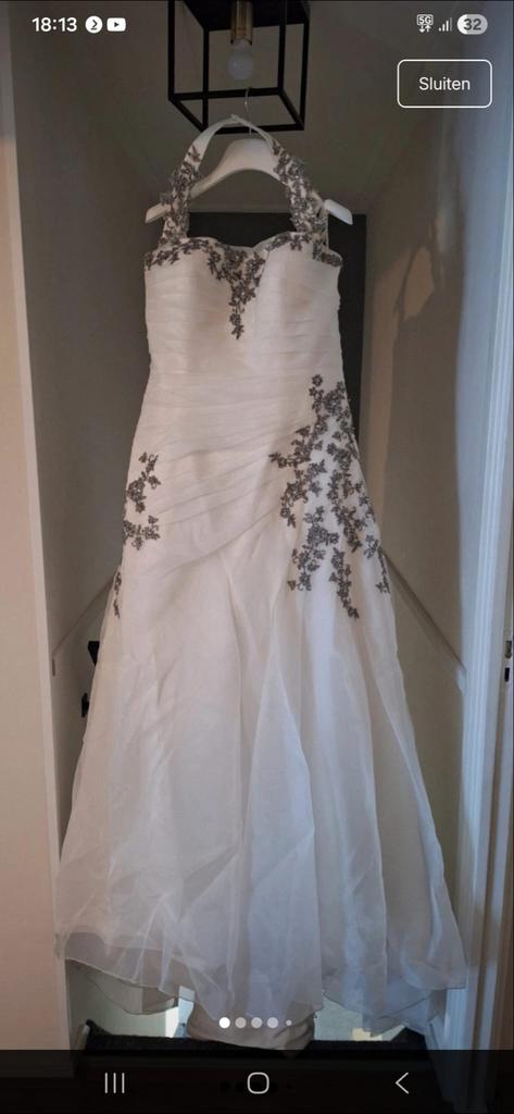 Mooie trouwjurk maat 44, Kleding | Dames, Ophalen of Verzenden, Gedragen, Wit, Trouwjurk