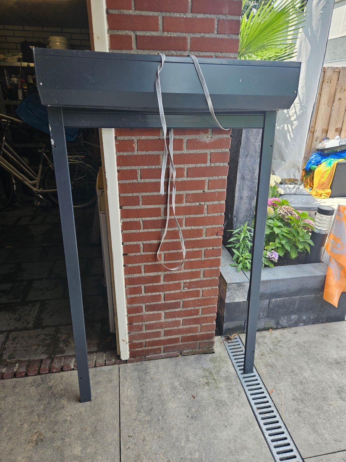 Antraciete rolluik bediening met de hand, Ophalen, Grijs, Minder dan 100 cm, 150 tot 200 cm