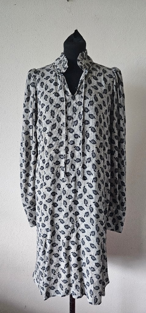 grijs zwart Bruuns Bazaar Jurk Maat 38 (27525), Kleding | Dames, Jurken, Maat 38/40 (M), Overige kleuren, Ophalen of Verzenden