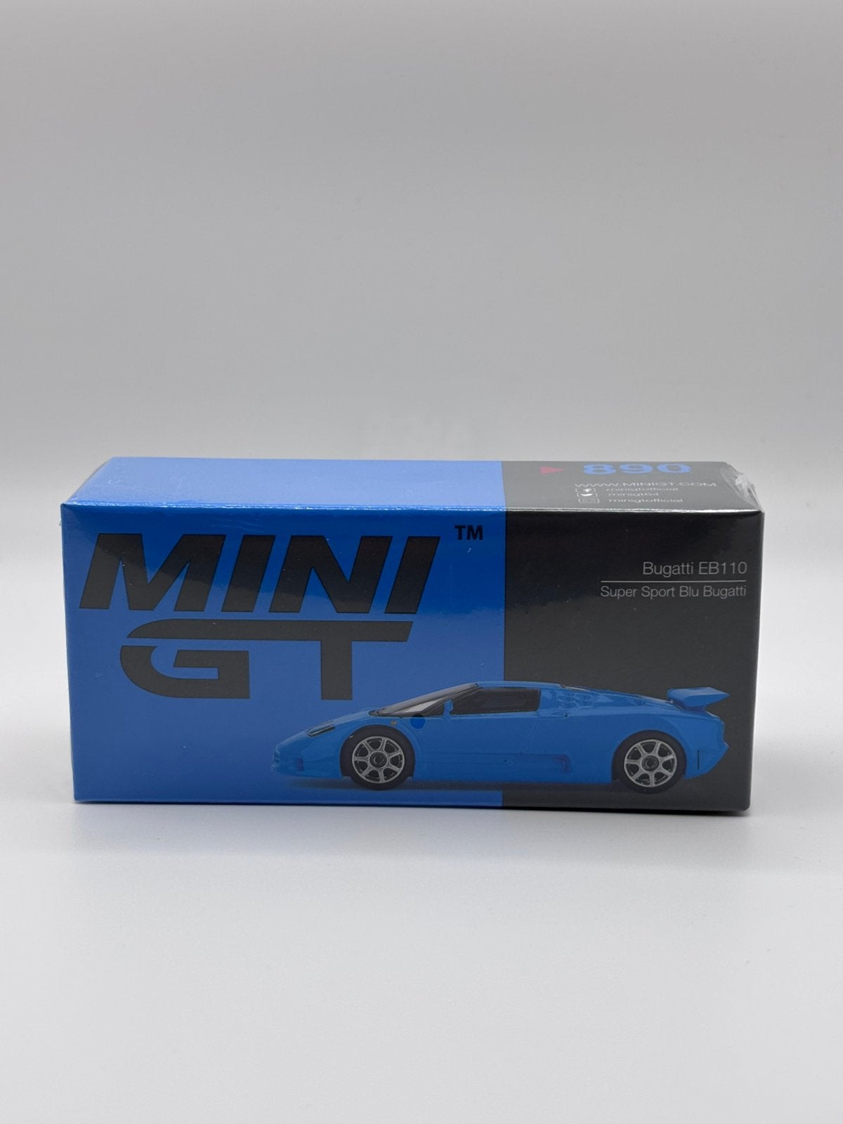 Mini GT Bugatti EB110, Www.rubensmodelautos.nl, Auto, Nieuw, Ophalen of Verzenden