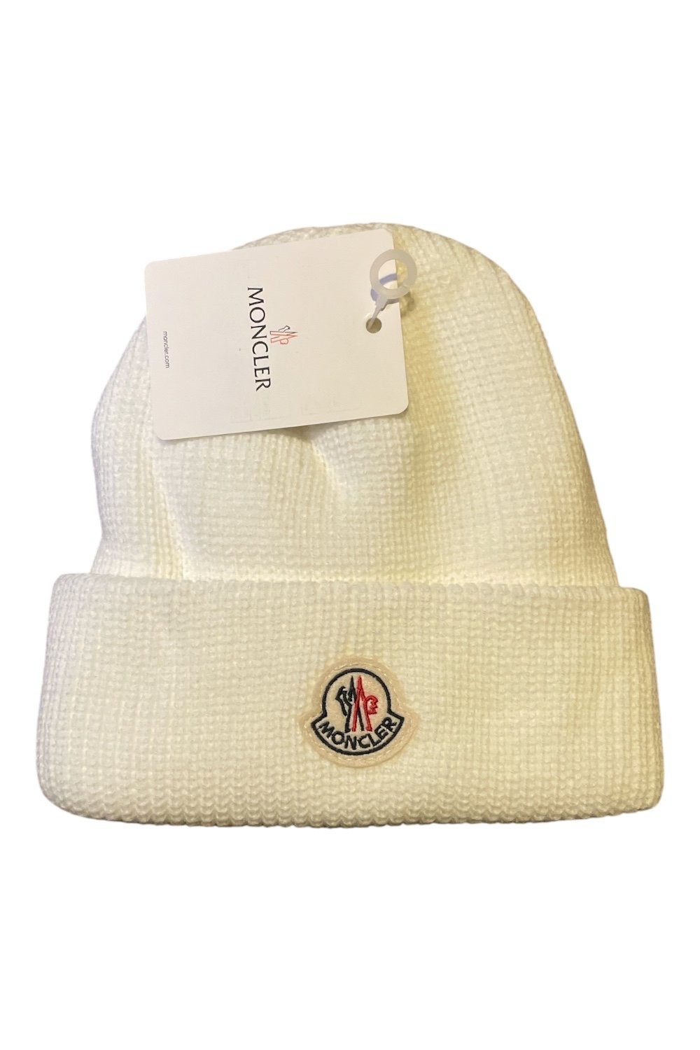 Moncler Muts Wit - Nieuw met labels, Ophalen of Verzenden, Nieuw, Maat 36 (S), Muts