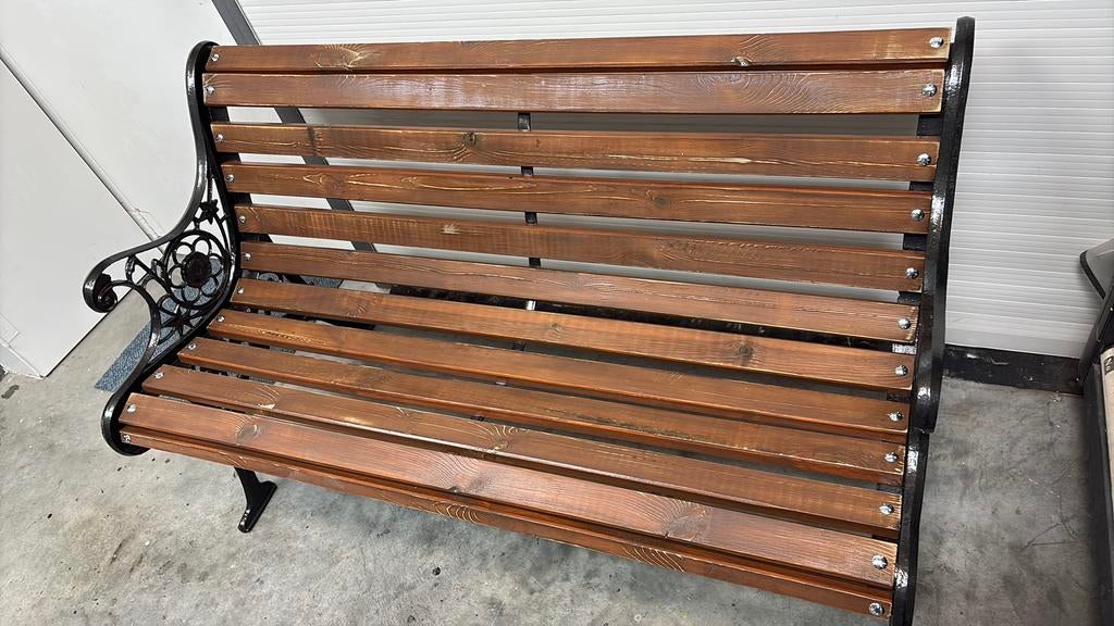Gietijzeren tuinbank, Tuin en Terras, Ophalen, Zo goed als nieuw, Metaal