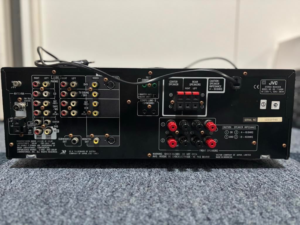 JVC RX-774R Audio/Video Control Receiver - Dolby Surround, JVC, Ophalen of Verzenden, 60 tot 120 watt, Gebruikt
