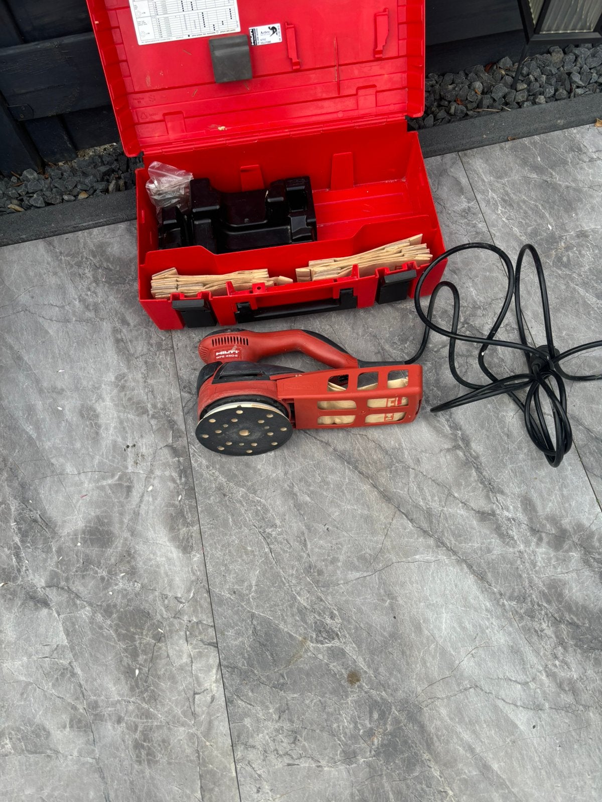 Hilti WFE 450 E, Doe-het-zelf en Verbouw, Ophalen, Zo goed als nieuw, Minder dan 600 watt, Excentrische schuurmachine