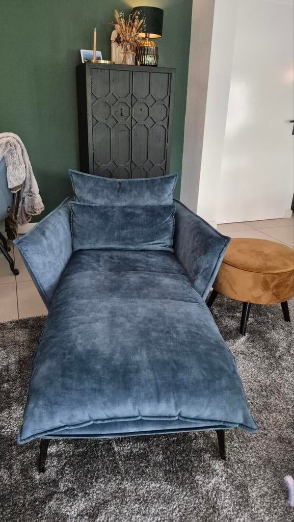 Comfortabele chaise longue van stof, Ophalen, Modern, Comfortabel, Gebruikt, Eenpersoons