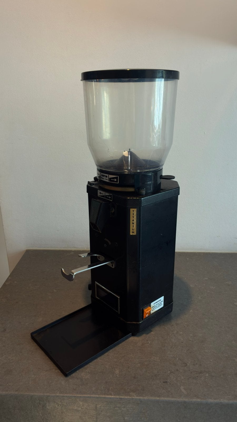 Anfim SP2 Titanium maalschijven  koffiemolen, Ophalen, Gebruikt