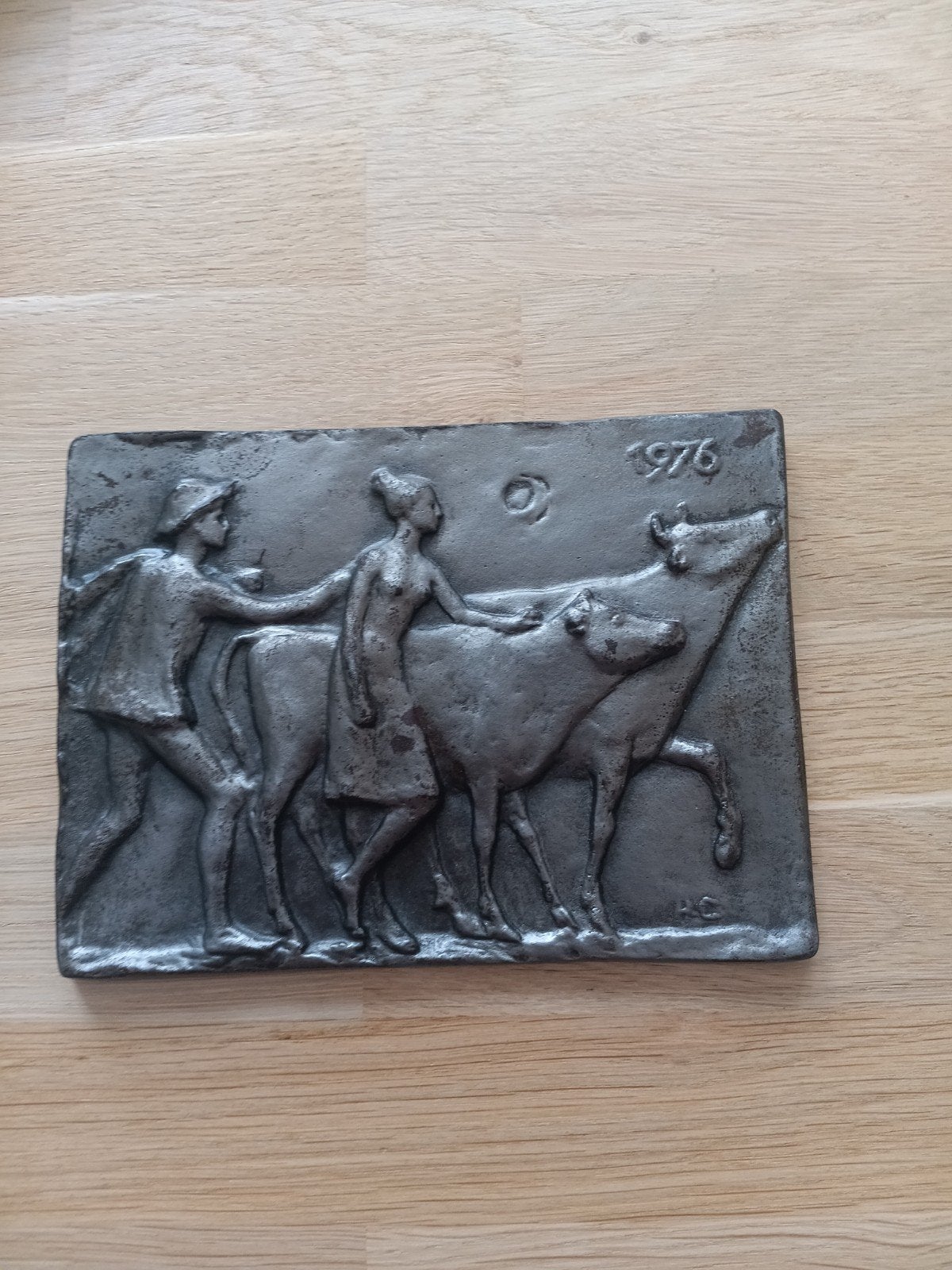 Hanna Cauer kleine, zeldzame plaquette uit 1976, Antiek en Kunst, Ophalen of Verzenden
