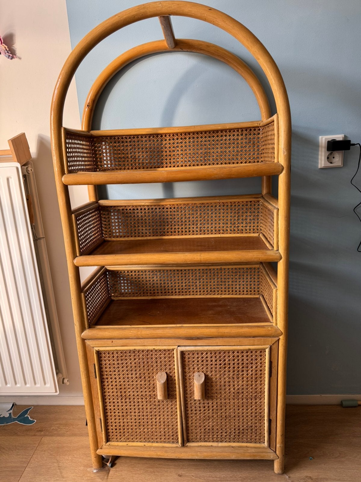 Vintage rotan kastje, Huis en Inrichting, Kasten | Ladekasten, Ophalen, Gebruikt, 50 tot 100 cm, 3 of 4 laden