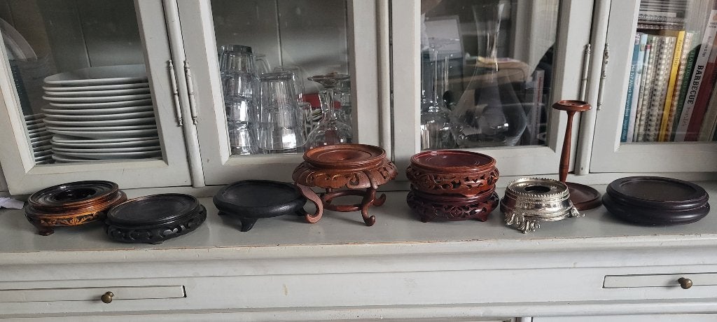 Chinese houten sokkels, onderzetters voor antiek vazen., Ophalen of Verzenden