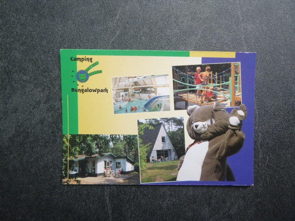 Oosterhout, de Katjeskelder/zwembad, Verzamelen, Ansichtkaarten | Nederland, Verzenden, 1980 tot heden, Gelopen, Noord-Brabant