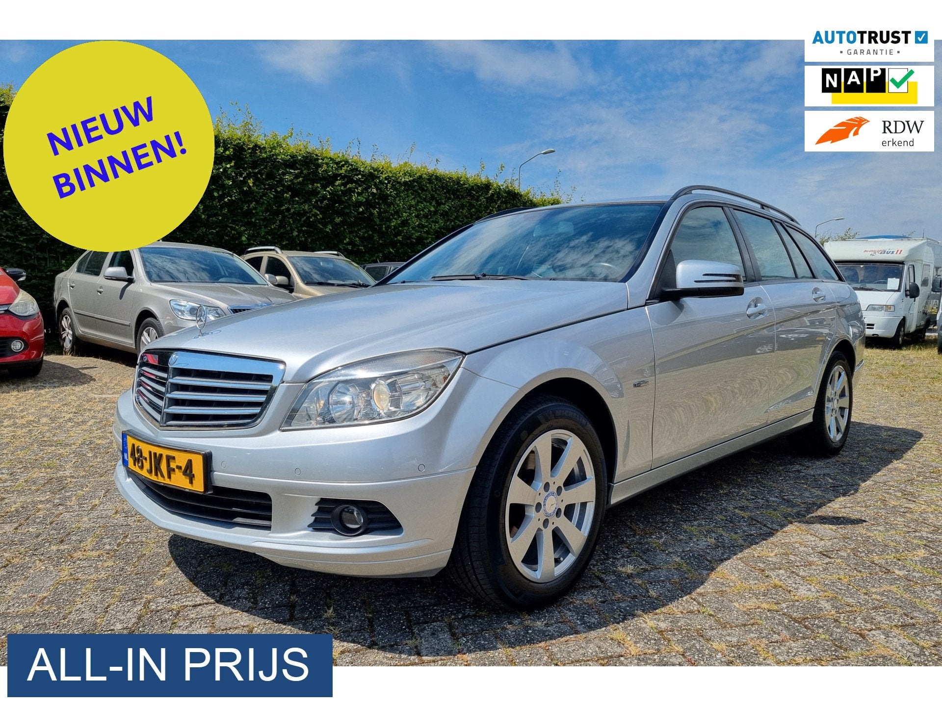 Mercedes-Benz C-Klasse Estate 180 K BlueEFFICIENCY ✅KEURIG, Gebruikt, Met garantie (alle), Automatische klimaatregeling, Handgeschakeld