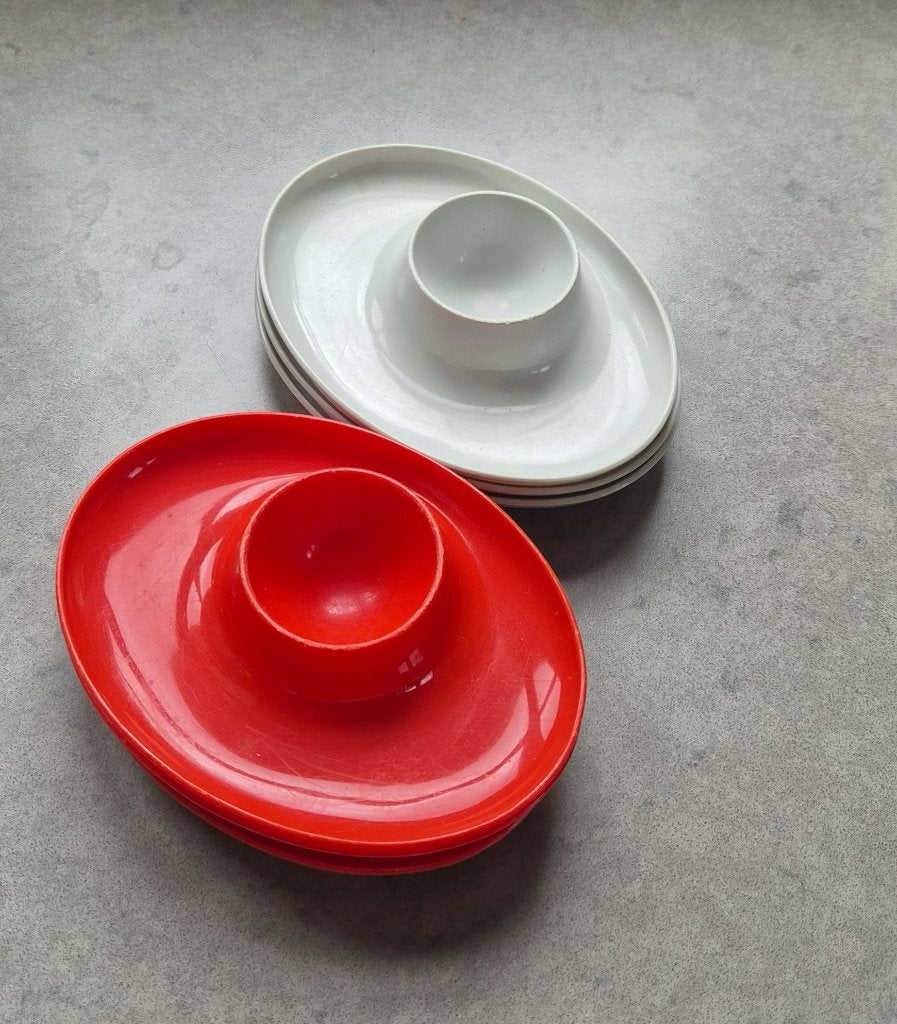 vintage eierdopjes 6 stuks, Ophalen of Verzenden, Huis en Inrichting