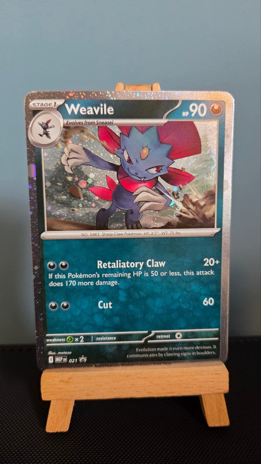 Weavile MEP 021 - Black Star Promo, Ophalen of Verzenden, Zo goed als nieuw