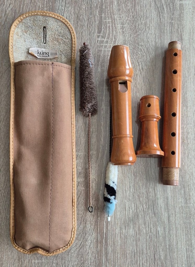 Küng blokfluit in F met originele etui., Ophalen of Verzenden, Gebruikt, Overige typen, Met koffer, hoes of etui