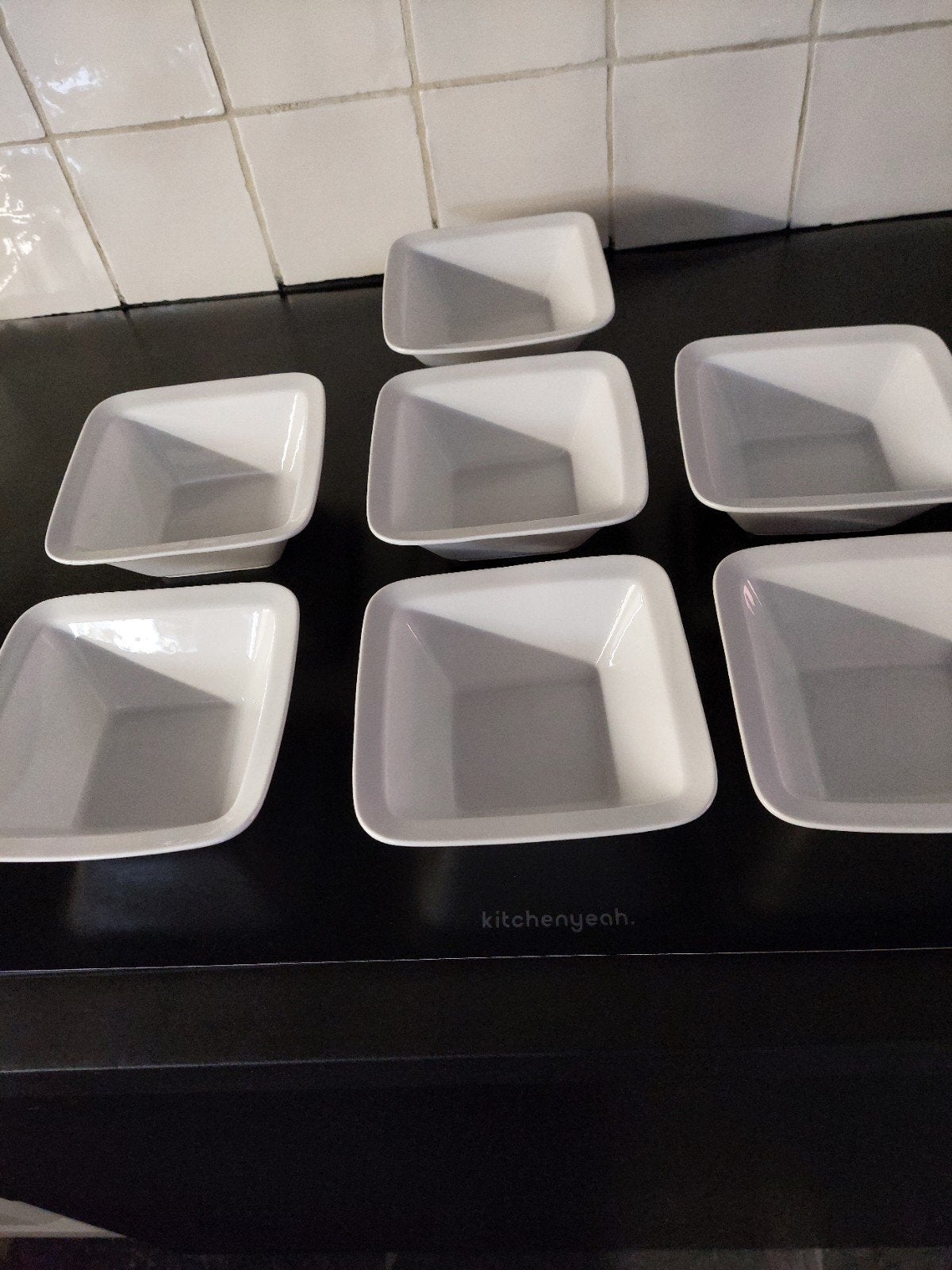 zgan 7 Wiie kermamiek schaaltjes., Huis en Inrichting, Keuken | Servies, Keramiek, Ophalen of Verzenden, Zo goed als nieuw, Kom(men)